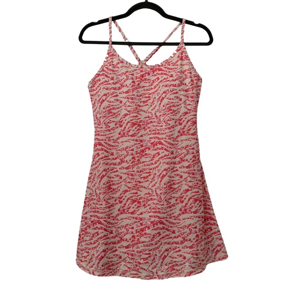 Glowmode‎ Zebra Print Hearts Hidden Pocket Active Dress In Pink Size M - Picture 1 of 5